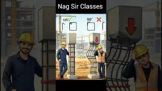Why 135&deg; Stirrups Are Safer Than 90&deg; #stirrups #columns #civilengineering #shortvideo