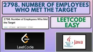 Leetcode | 2798. Number of Employees Who Met the Target | Easy | Java Solution