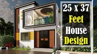 25'x37' House Design,925 Sqft,1.5 Storey House,3Bhk plan,carparking ,Beautyfull Terrace etc,