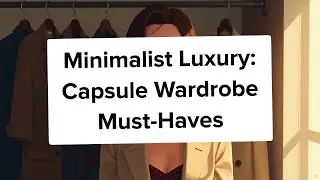 Minimalist Luxury: Capsule Wardrobe Must-Haves