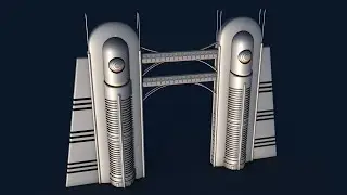 Sci-Fi Structure built in MAXON Cinema4D.