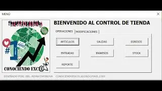 Como HACER un CONTROL DE INVENTARIO en EXCEL con Formulario CAPITULO 1 - [2020] | CONOCIENDO EXCEL