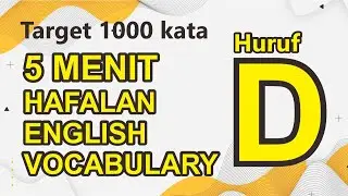 Hafalan Vocabulary 1000 Kata | Kata diawali dengan HURUF D #bahasainggrispemula #vocabulary
