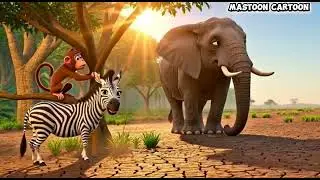 Zebra or bandar pani dhundte hai 😮&zwj;💨 #viralkardo #cartoon #zebra #masti @Mastooncartoon 
