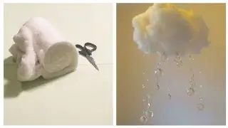 DIY Cotton Cloud Handmade Lamp Tutorial - Transform Cotton into a Aesthetic Cloud!