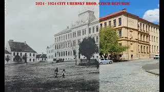 Now & Then: Uhersky Brod - School 1924 - 2024