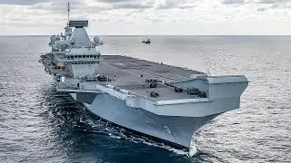 Royal Navy&rsquo;s Powerful Aircraft Carrier HMS Queen Elizabeth (R08) in Action