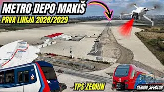 Metro Beograd - Depo Makiš i Projekat stanica, Vozovi u Zemunu Stadler flirt i Remontovani RVR #rail