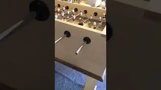 custom foosball table ready to play!