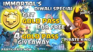 🔴CLASH of CLANS || GOLD PASS GIVEAWAY, DIWALI SPECIAL, Let's UNLOCK Pirate KING. NOVEMBER SEASON....