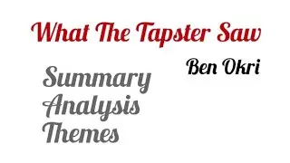 What the Tapster Saw , Ben Okri, summary, themes, analysis easy explanation 