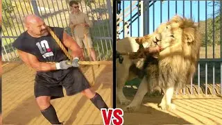 WORLD STRONGEST MAN VS LION 💪 