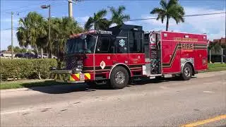 MINI COMPILATION OF BROWARD SHERIFF FIRE RESCUE UNITS RESPONDING IN COCONUT CREEK, FLORIDA.