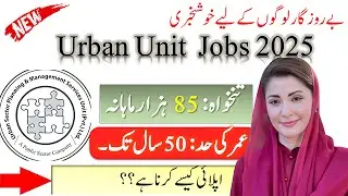 The Urban Unit Jobs 2025 | Pakistan Government job | How to apply in Urban Unit Jobs