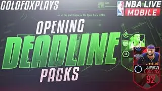 NBA Live Mobile 1 Million DEADLINE Packs!! 92 Demarcus Cousins!!