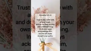 BIBLE VERSES PROVERBS 3:5-6