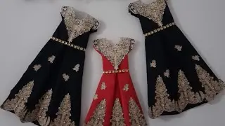 طي المناديل الورقية على شكل قندورة ❤ لحنة العروس لأول مرة على قناتي pliage serviette robe orientale