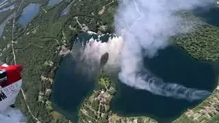 Ever wondered what spinning an airplane looks like from the air?