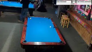 546 VeeMan vs 320 Mike Zamora 9 ball 7-3 race friendly wager