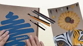 Sunflowers and animal eyes (scrawlrbox 117)