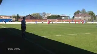 PENALTY: Dundee Violet's Bryan Duell misses a penalty