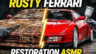 Abandoned Rusty Ferrari Restoration ASMR | Satisfying Mechanical Sounds