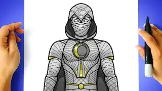 Como DESENHAR o CAVALEIRO DA LUA - Como DIBUJAR al CABALLERO LUNA - How to DRAW MOON KNIGHT