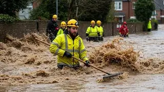 Unclogging a Blocked Drain During a Massive Flash Flood