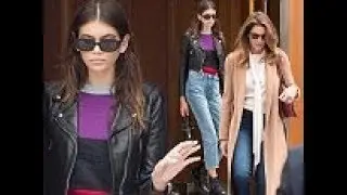 Kaia Gerber, 16, rocks as edgy look as she's joined by her lookalike mother Cindy Crawford, 51, in L