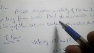 To Find Out acceleration ,average velocity and distance.