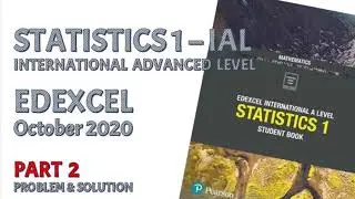 Q3-Statistics 1 Edexcel October 2020 (Part 2)