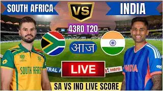 Live IND Vs SA T20 WC Match | Live Cricket Match Today | SA vs IND 43rd T20 1st innings #livescore
