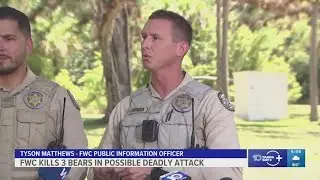 Florida wildlife officers kill 3 black bears in search for bear that killed man and dog