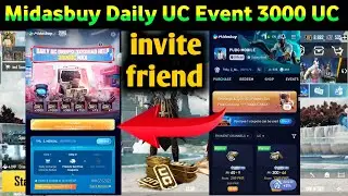 Midasbuy Daily UC Drops Event | Get Up to 3000 UC in PUBG Mobile & BGMI invite Friends