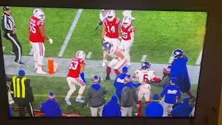 Massive Hit on Jaxson Dart NY Giants vs New England Patriots