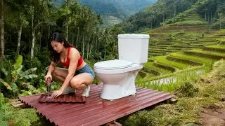 【建設DIY】トイレを作り、衛生設備を設置｜トタン屋根を仕上げる – Build Toilet and Install Sanitary Equipment. Finish Iron Roof