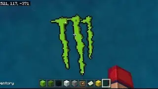How to Build the Monster Energy Logo in Minecraft