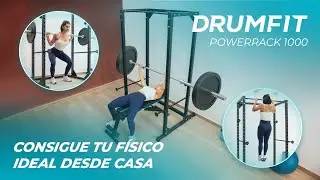 Jaula para entrenamientos Drumfit PowerRack 1000 Power Rack con cargas altas y dominadas.