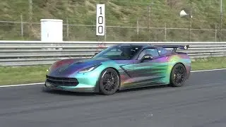 Corvette C7 Z06 with Capristo exhaust - BURNOUT In Monaco + Revs