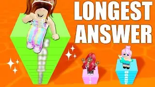 I Found The LONGEST WORD In History!! Longest Answer Wins [NEW QUESTIONS] (Roblox)