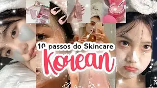 ✨ROTINA DE SKINCARE COREANA EM 10 PASSOS |aprenda a fazer  Skincare Coreano