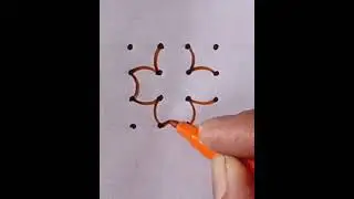 4*4 dots simple rangoli designs #akkirangoli#dailymuggulu#muggulushorts@akkirangoli