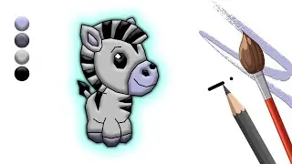 How to Draw and Color a 'Z for Zebra' | Connect the Dots |  #art #drawing #tutorial