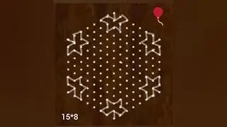 15*8 dots flower rangoli 🪻newyear celebration 🪻Sankranti chukkla 🪻Ugadi mugglu 🪻