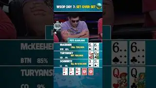 Day 7 WSOP: Set over Set 😰 #poker #pokerhighlights #wsop