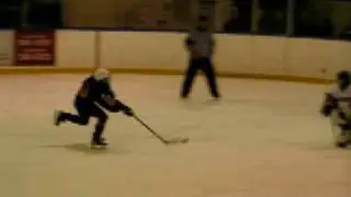 Mike Potter of Saanich Braves Pee Wee AA with a shootout save vs JDF