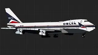 Delta Air Lines fleet drawing and coloring series Part 17: Boeing 747-100