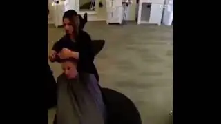 Deer breaks into hair salon