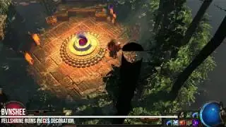 POE Hideout : Fellshrine Ruins pieces decoration