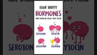 4 Happy Hormones That Instantly Boost Your Mood | Feel-Good Science in 60 Seconds!